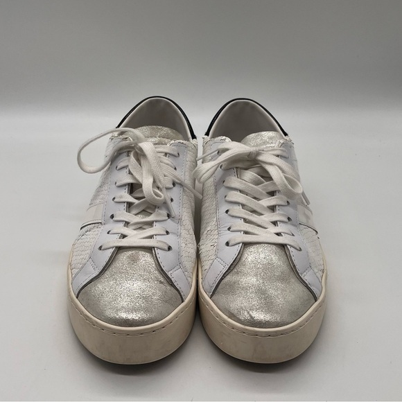 D.A.T.E. Black + White Leather Sneakers - Picture 3 of 8